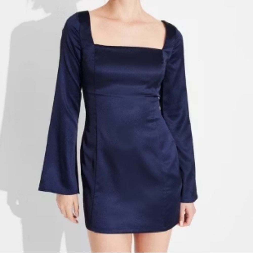 Wild Fable Elegant Navy Blue Dress